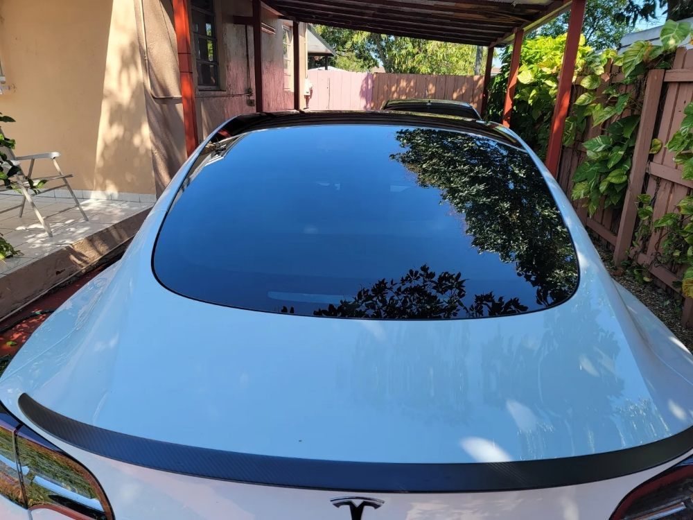Tesla rear window tinted