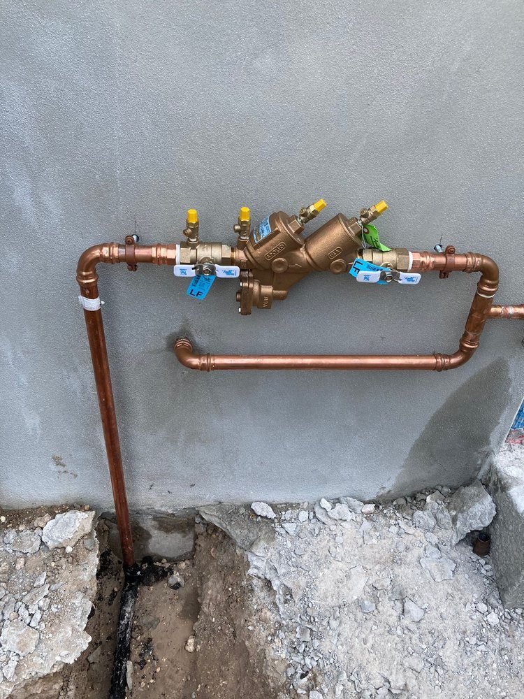 New backflow preventer assembly on a copper line