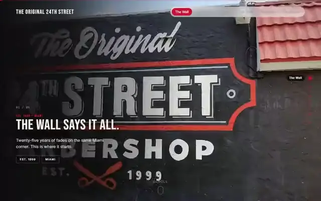 Sample website for 24th Street Barbershop by Rebel Tech