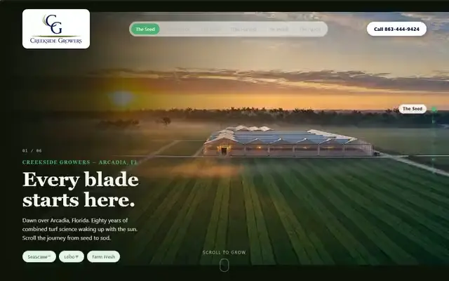 Creekside Growers website by Rebel Tech