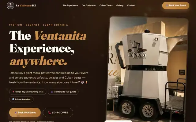 La Cafetera 813 website by Rebel Tech