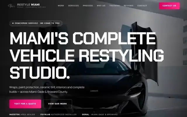 Restyle Miami website by Rebel Tech