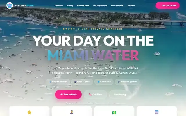 Sandbar Miami website by Rebel Tech