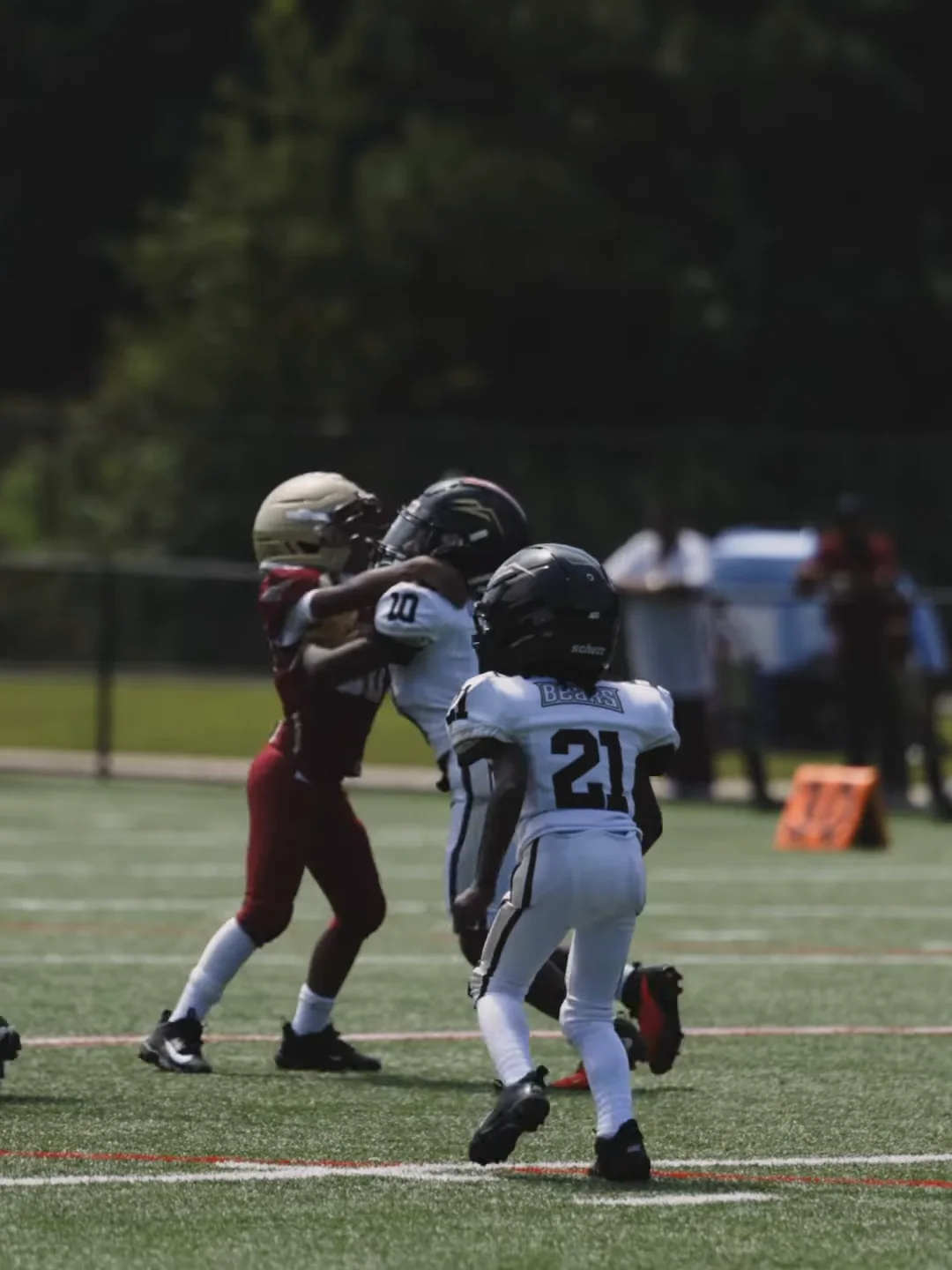 Chase on the field during a game