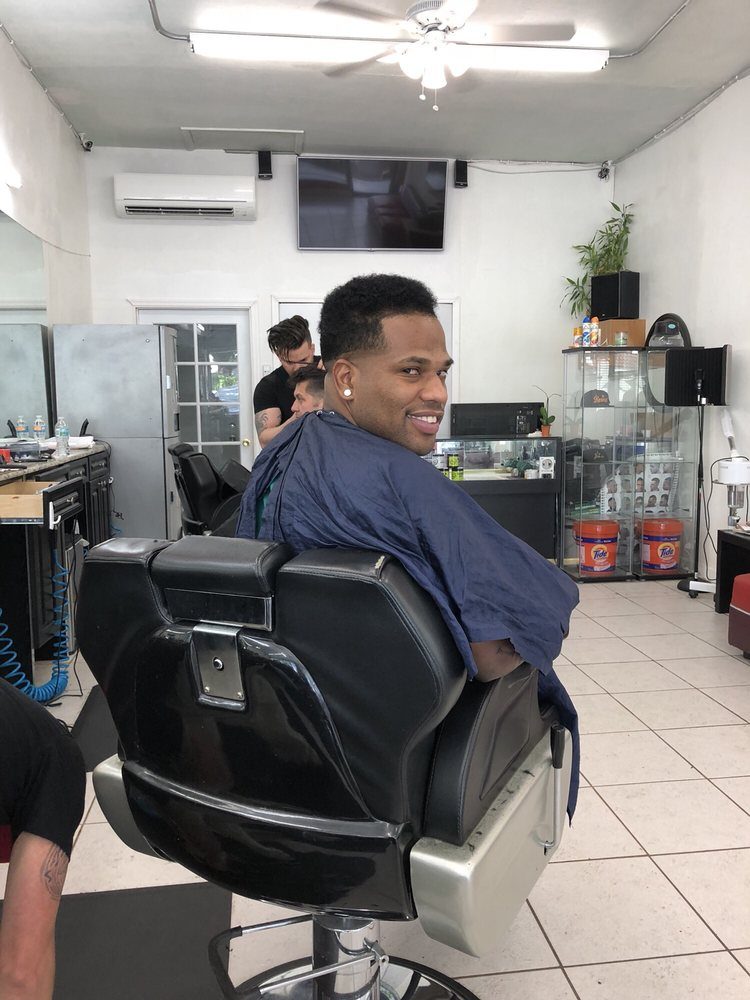 Barber chairs inside the shop