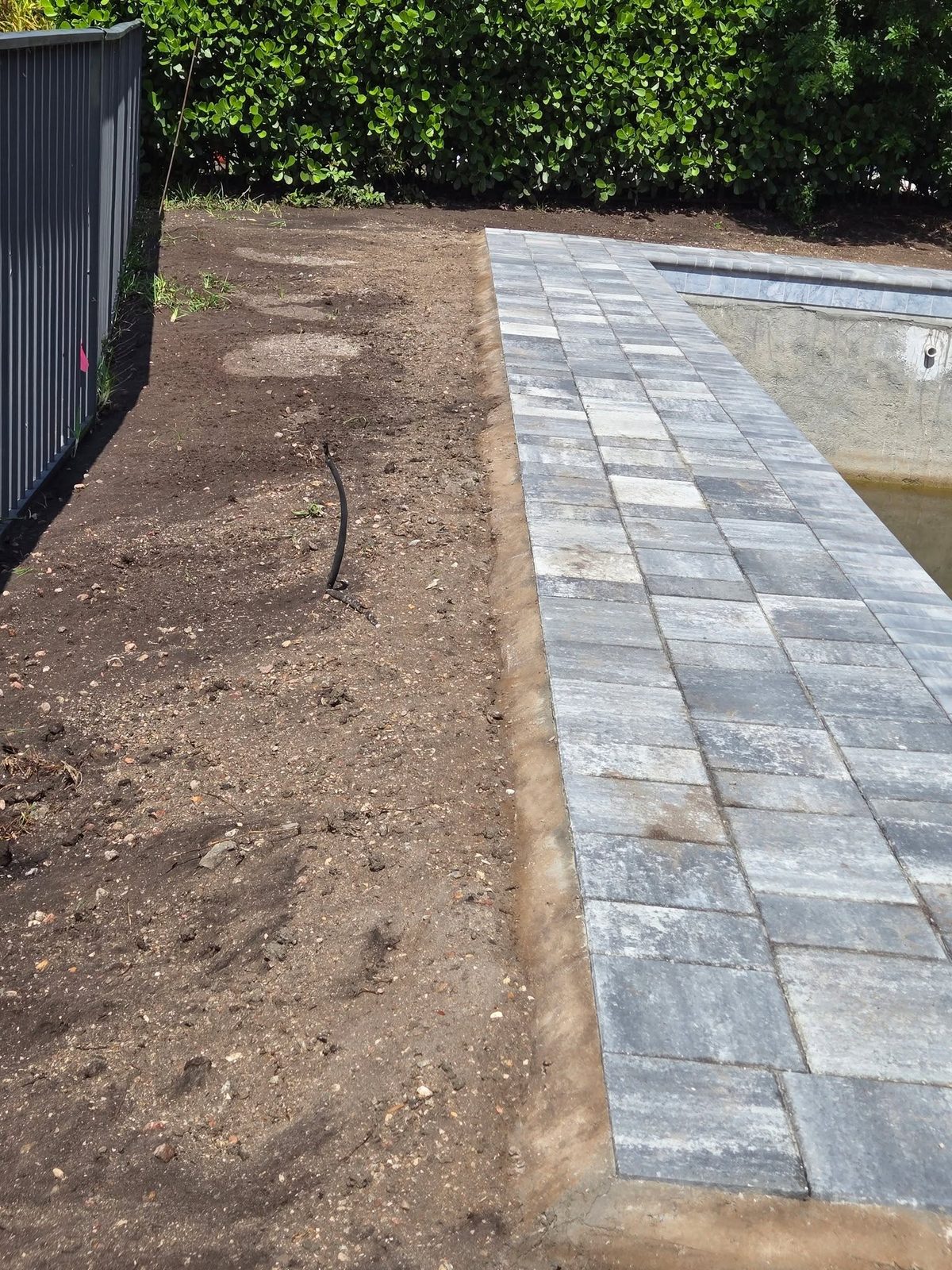 Graded base for a paver driveway