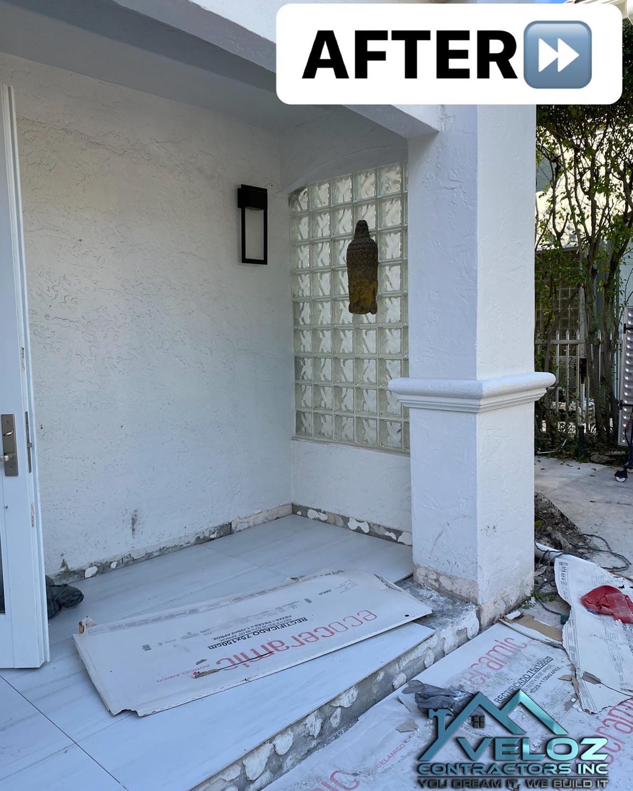 Exterior entry after remodel