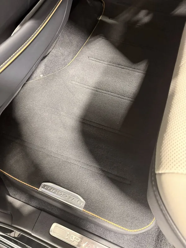 Alfombra del piso después de la extracción