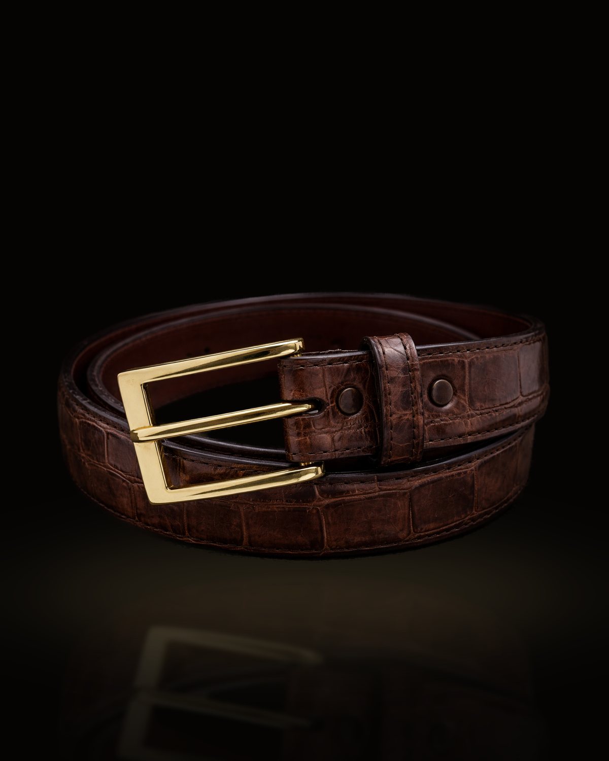 The Magnate Embossed Belt — 100% Genuine Leather, Alligator-Embossed