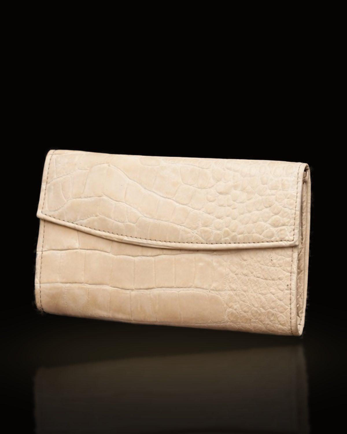 The Blanc Continental Wallet — Genuine Alligator Leather