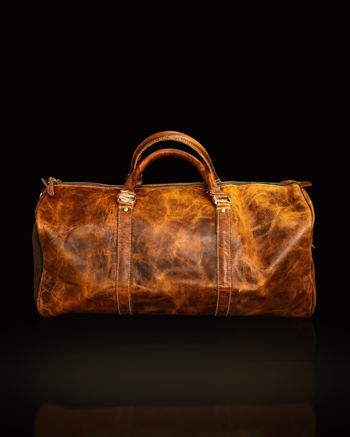 The Bayou Heritage Duffle — Distressed Full-Grain Leather